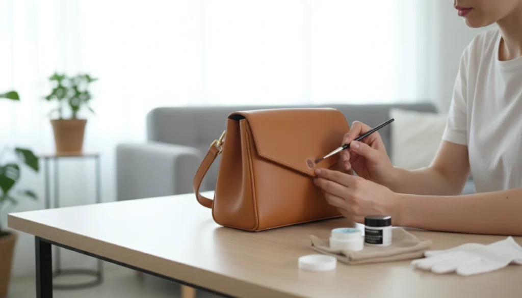 réparation des rayures de sac à main en cuir